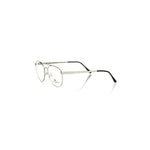 Frankie Morello Silver Metallic Unisex Frame - Italian crafted aviator eyeglasses with sleek design and shimmering silver accents.