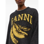 GANNI Sweaters Grey Topwear