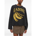 GANNI Sweaters Grey Topwear