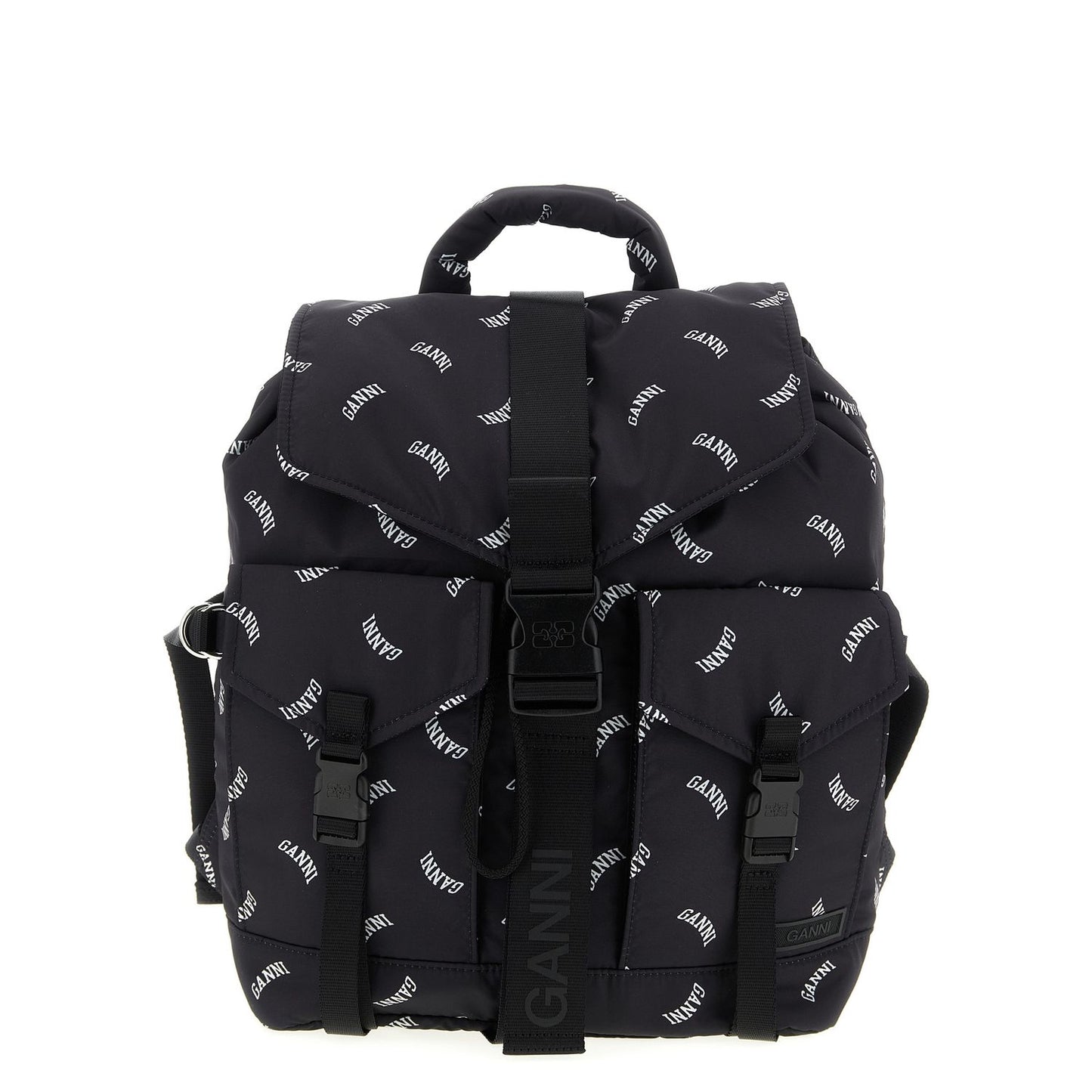Ganni Black Polyester Backpack