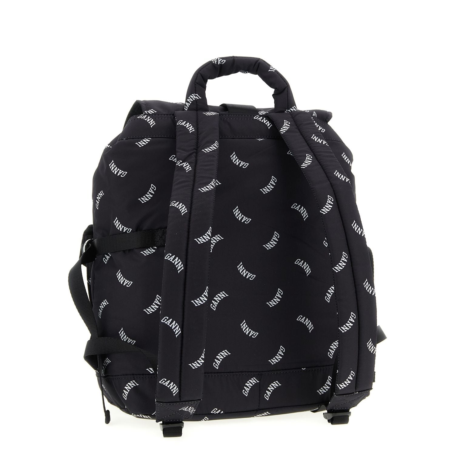 Ganni Black Polyester Backpack