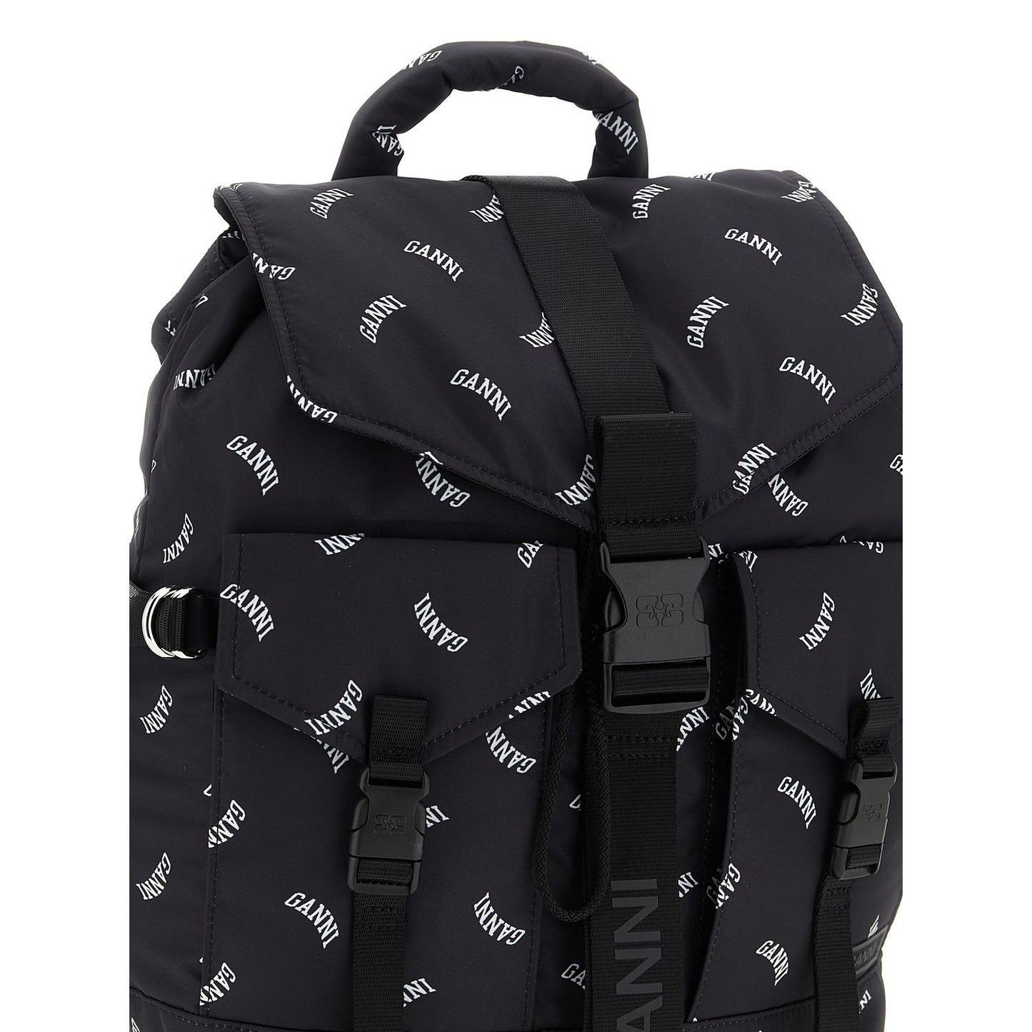 Ganni Black Polyester Backpack