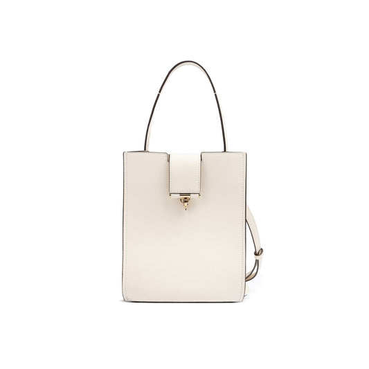 Giada White Leather Shoulder Bag Giada