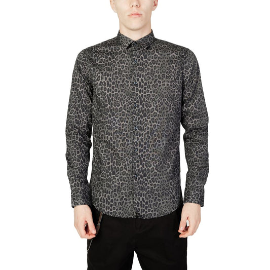 Gianni Lupo Gray Cotton Shirt GI-13068100136-IT54 | XXL