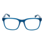 Alt Tag: Guess Blue Women Glasses Frame in full-rim square style with plastic blue frame, featuring demo lenses and spring hinge.