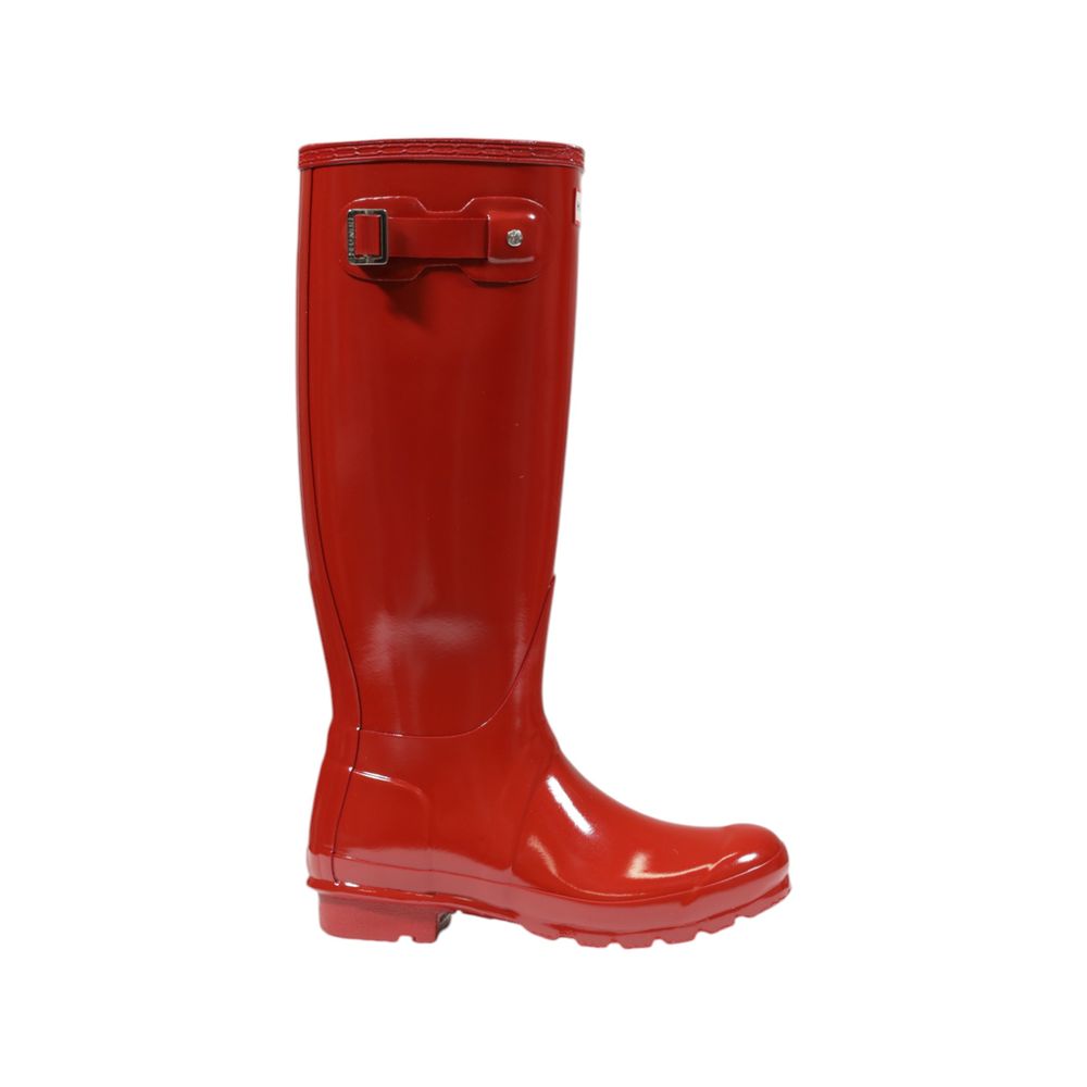 Hunter Red Recycled Polyester Ankle Boots