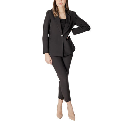 ICHI Black Polyester Blazer