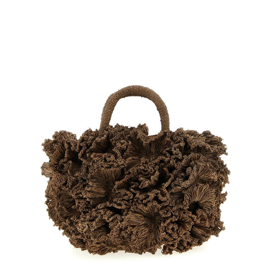 Ibeliv Brown Raffia Handbag
