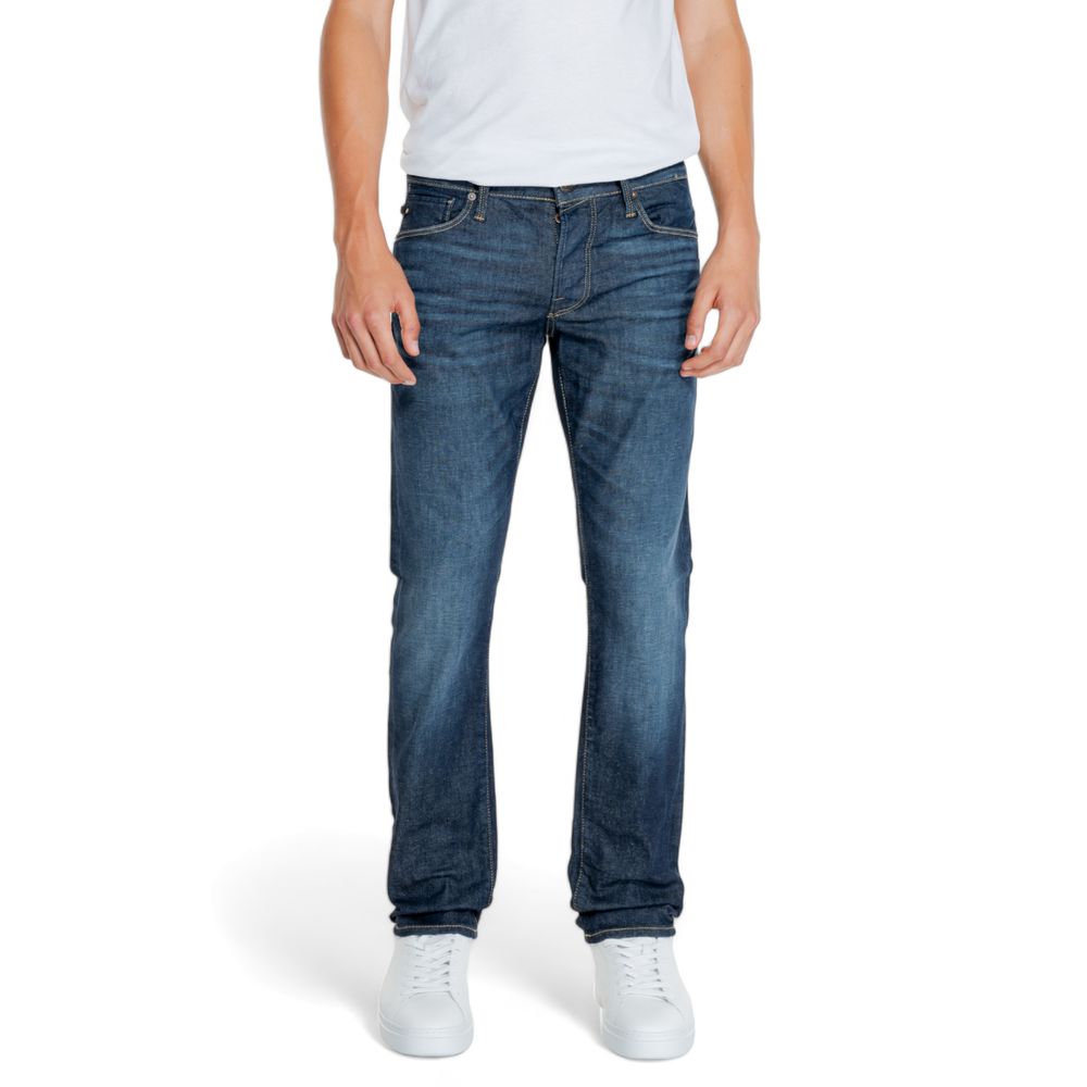 Jack Jones Blue Cotton Relaxed Fit Jean in a loose, comfortable style for men