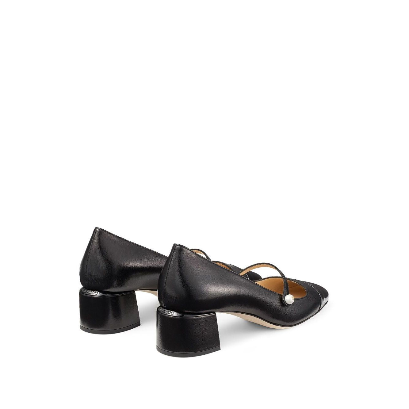 Jimmy Choo Elisa 45 Nappa and Patent Leather Pumps High Heel
