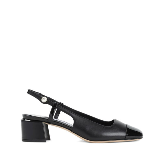 Jimmy Choo Elisa Sling Back 45 Patent and Nappa Leather Pumps Medium Heel