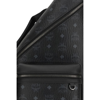 MCM Black Fabric Backpack