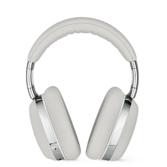 MONTBLANC LEATHER Mod. MB-01 smart headphones, unisex design with leather material, packaged in official box, luxury audio accessory.