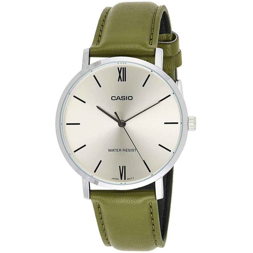CASIO COLLECTION Mod. MINIMAL, LEATHER - ARGENTEE WATCHES