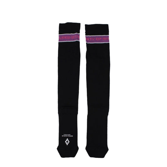 Marcelo Burlon Black Cotton Socks