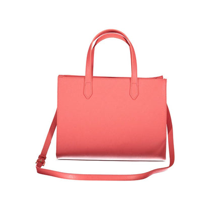 Mario Valentino Pink Polyethylene Handbag with adjustable shoulder strap and zip closure