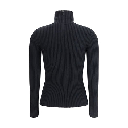 Max Mara Black Wool Long Sleeve T-Shirt