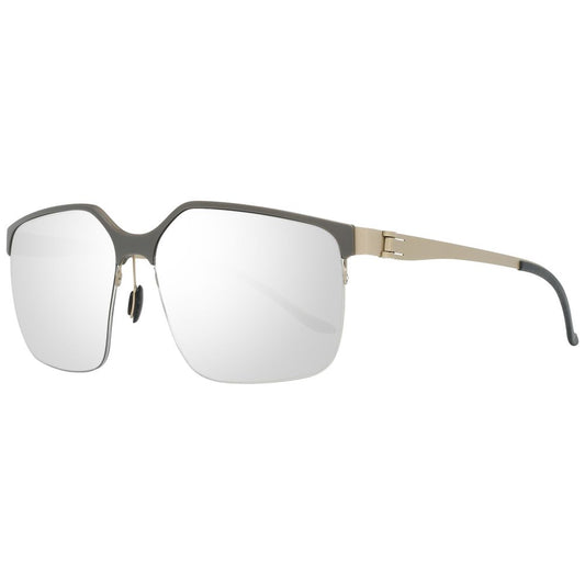 Mercedes Benz Gray Metal Sunglasses with category 3 lenses, model M1037-C, 58/14/140 mm, featuring gold and grey metal frame.