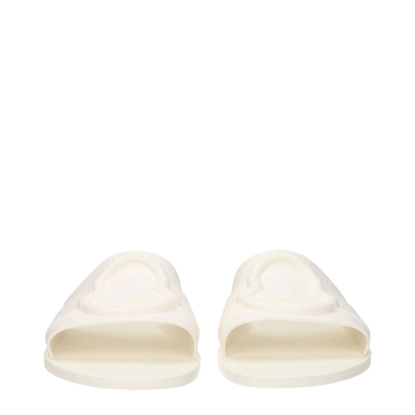 Moncler White Cotton Slippers