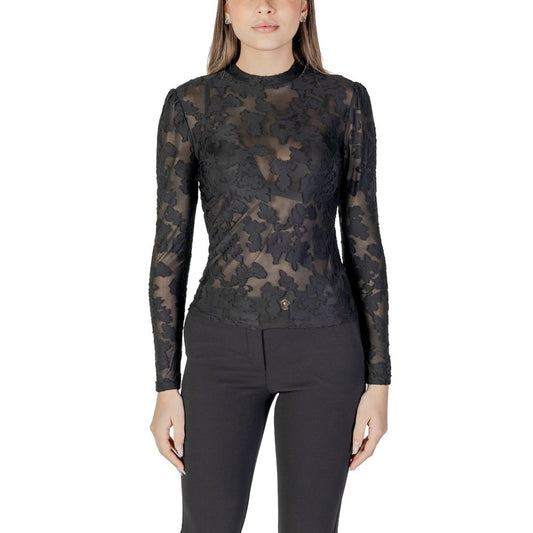 Morgan De Toi Black Polyester Long Sleeve T-Shirt