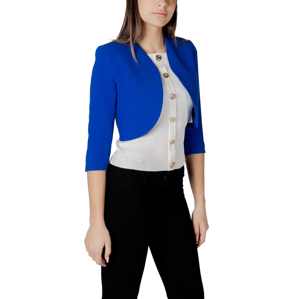 Morgan De Toi Blue Polyester Full-Length Jacket