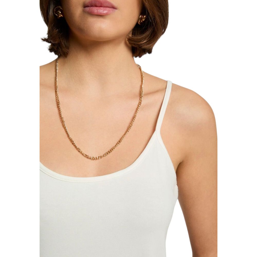 Morgan De Toi Cream Cotton Tank Tops on model showcasing thin straps and rounded neckline