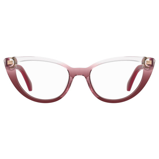 Moschino Red Acetate Frames, crystal red women's glasses MOS605-6XQ with dimensions 51/18/140 mm.