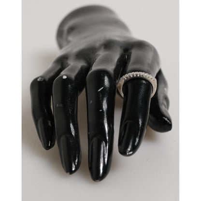 Nialaya Sterling Silver 925 Band Pave CZ Crystal Eternity Ring