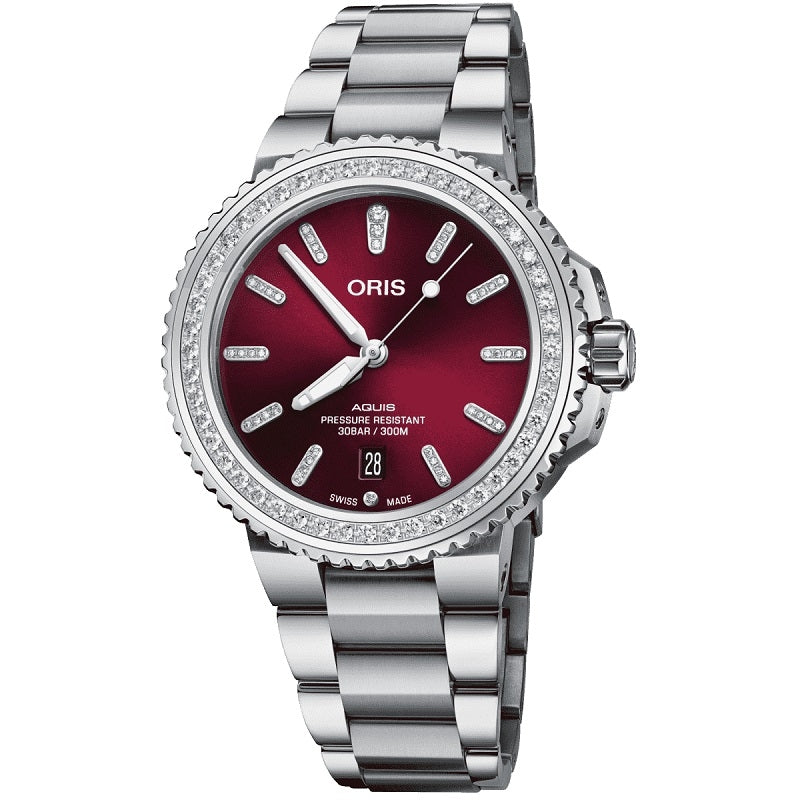 ORIS MOD. AQUIS DATE DIAMONDS WATCHES