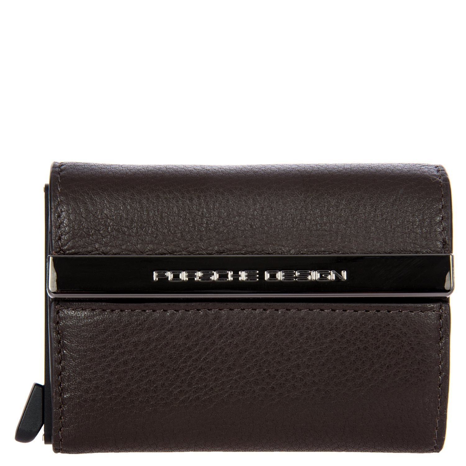 Front view with bag zipped and handles upright.