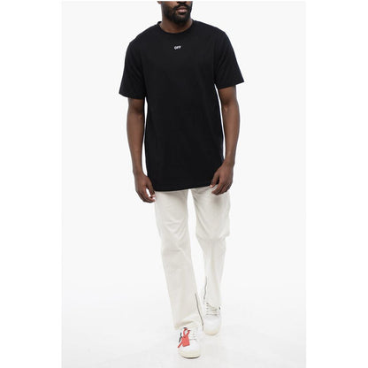 Off-White Black Cotton ARROW Crew-neck T-shirt