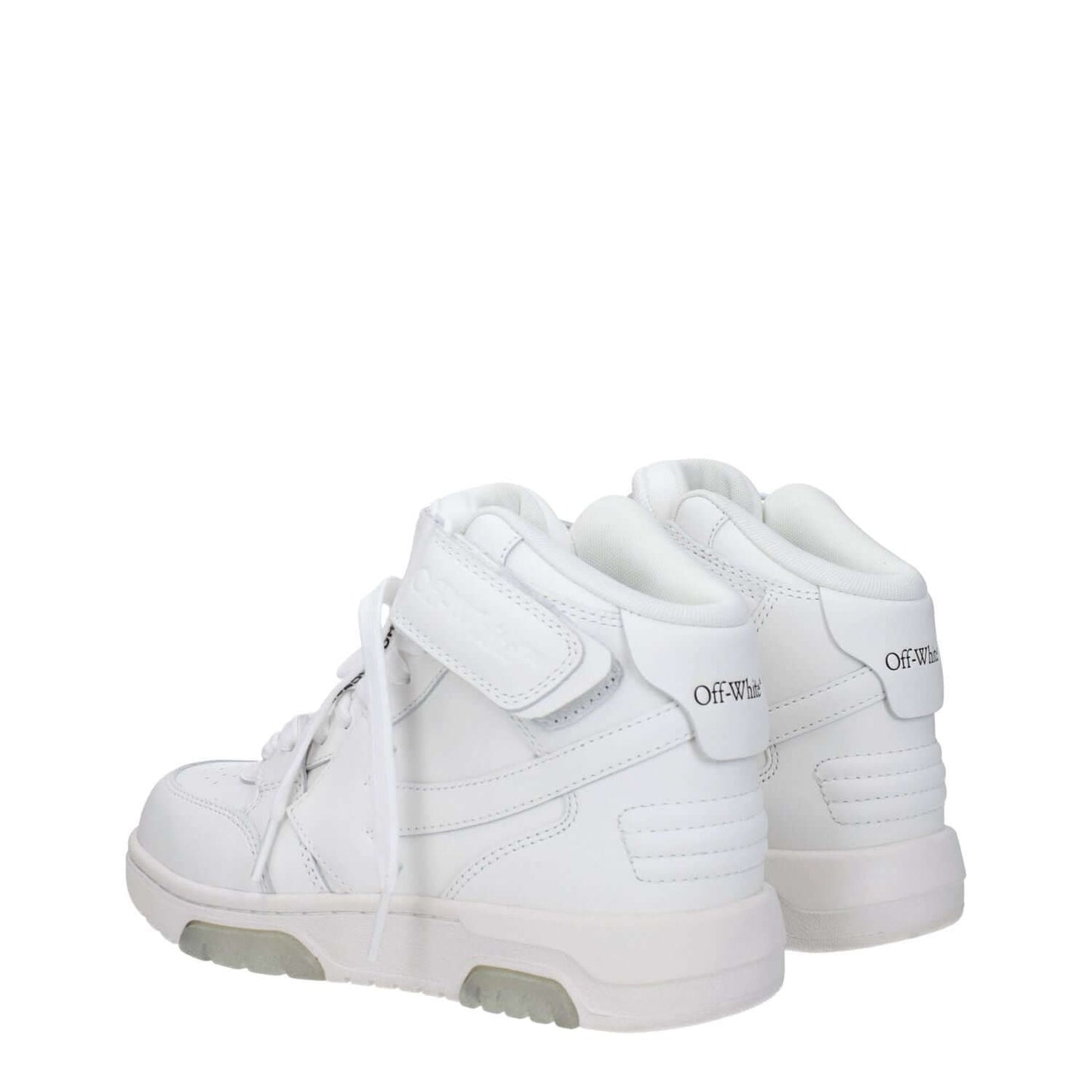 Off-White White Leather High Top Sneakers