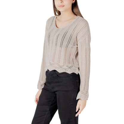 Only Beige Recycled Cotton Sweatshirt