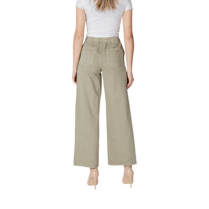 Only Green Cotton Casual Pants