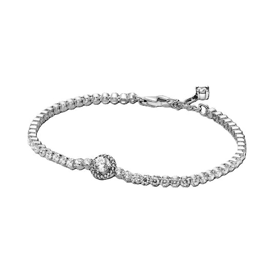 PANDORA JEWELS Mod. SPARKLING HALO TENNIS - Size 18 DESIGNER FASHION JEWELLERY