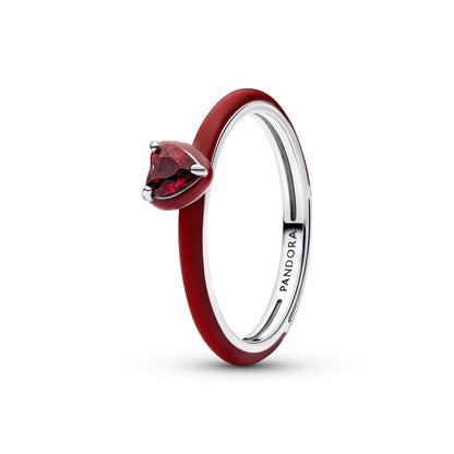 PANDORA Mod. RED CHAKRA HEART RING