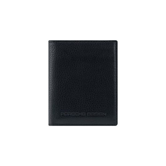 PORSCHE PELLETTERIA MOD. OSO09911-001 black leather wallet front view