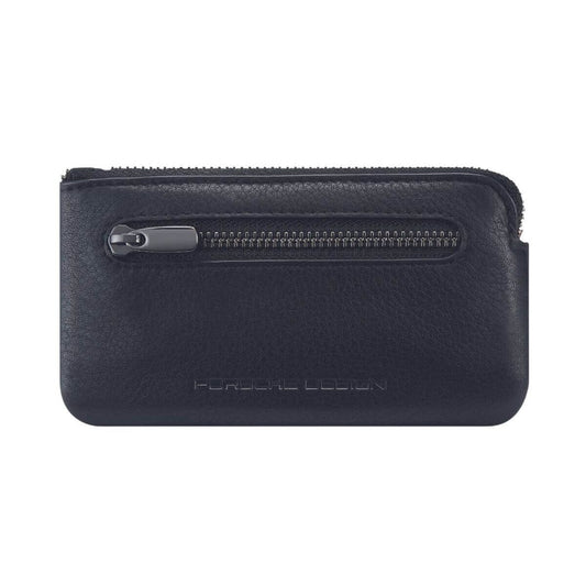 PORSCHE PELLETTERIA MOD. OSO09924-099 sleek leather wallet with zipper front view