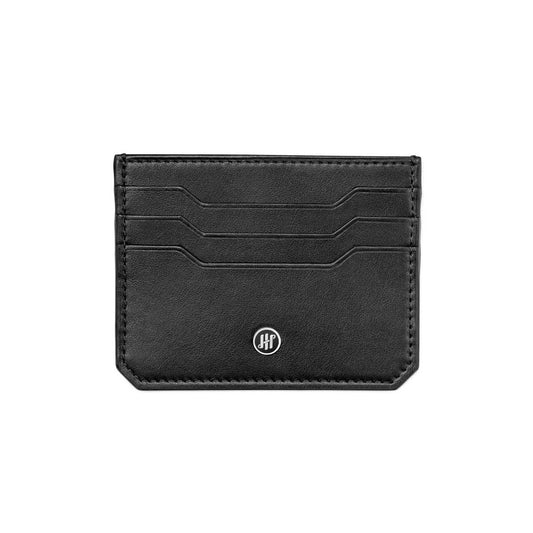 PORTAFOGLIO MONTEGRAPPA MOD. IC00CC01 - Elegant black leather wallet showcasing refined craftsmanship and sleek design.