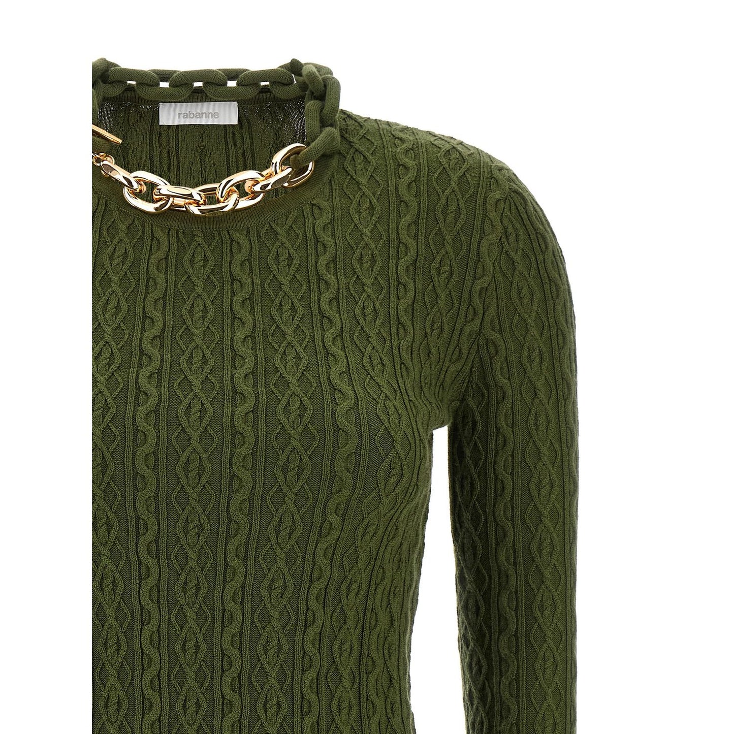 Paco Rabanne Bicolor Wool Cardigan