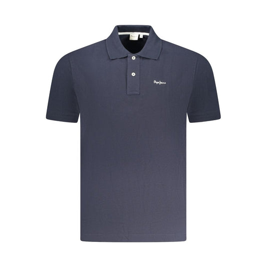 Pepe Jeans Pepe Jeans Blue Cotton Men Polo Shirt Step out in unmatched style with this Pepe Jeans polo shirt, impeccably crafted for the fashion-forward individual. This short sleeve polo exudes class with a tailored fit and the iconic Pepe Jeans logo emb