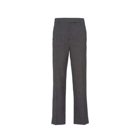 Prada Gray Virgin Wool Pants