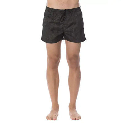 Roberto Cavalli Sport Army Polyester Men Swimwear