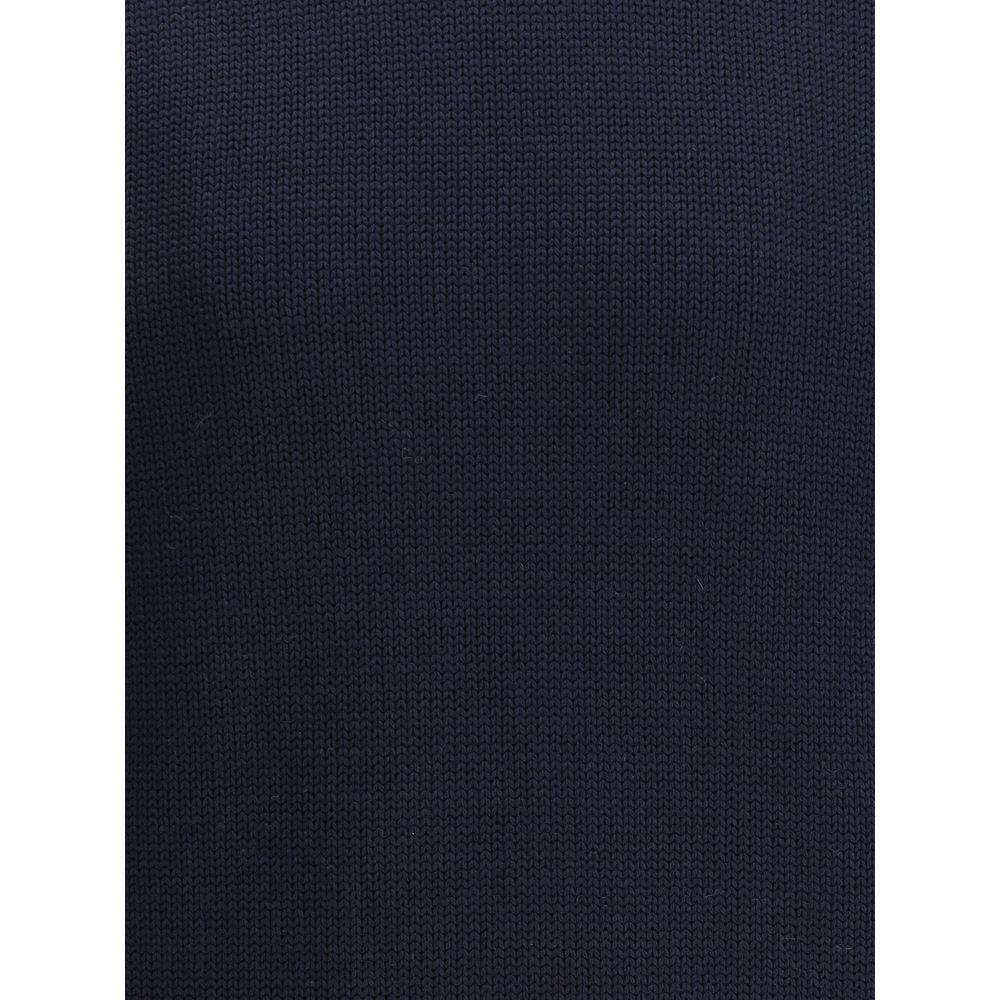 Roberto Collina Blue Merino Wool Turtleneck