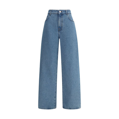 Rohe Blue Cotton Relaxed Fit Jeans