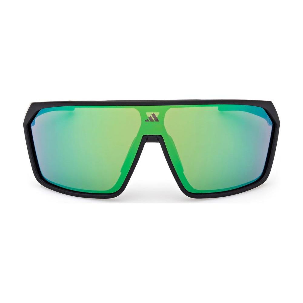 ADIDAS MOD. SP0108 unisex plastic sunglasses with green mirrored lenses.