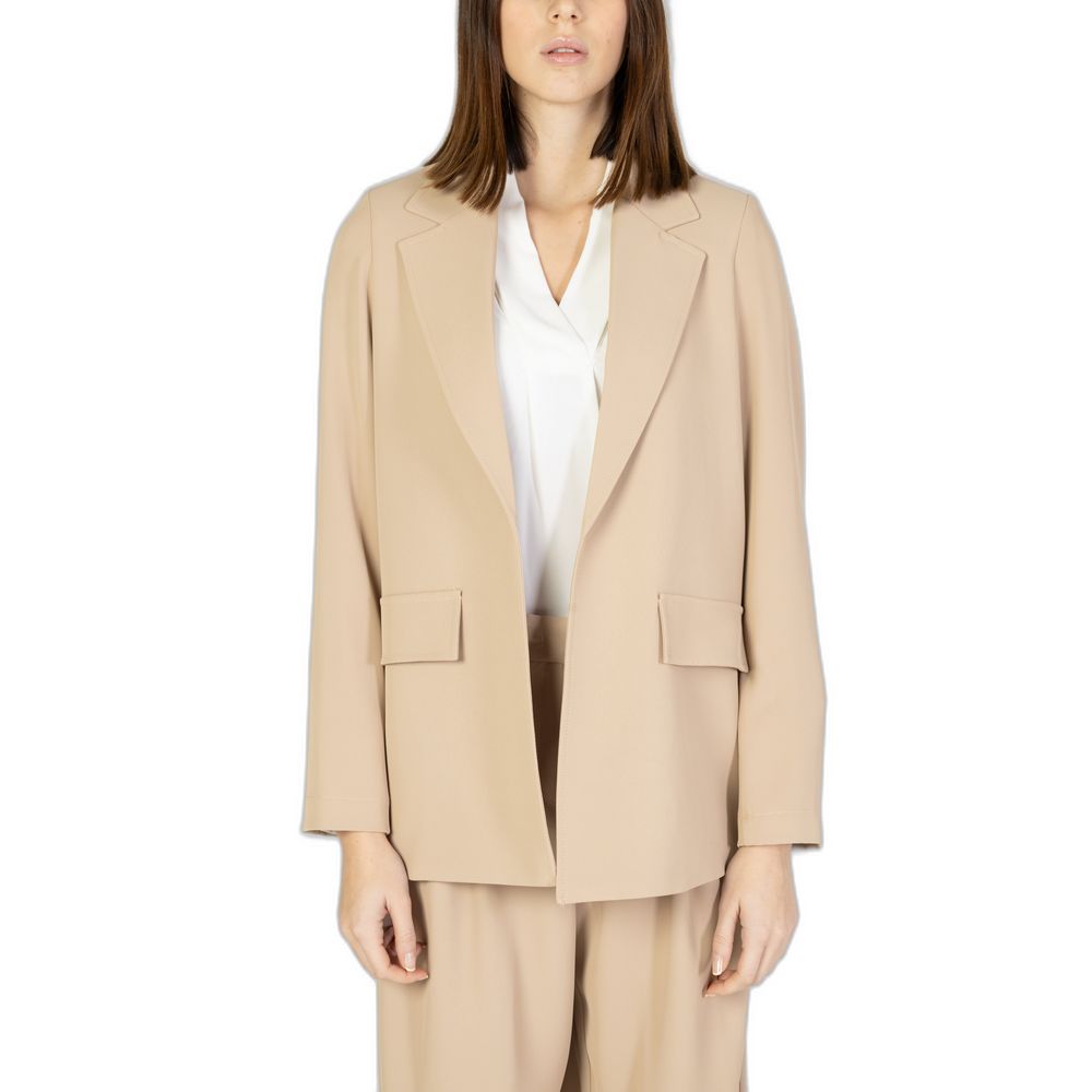 Sandro Ferrone Beige Polyester Blazer