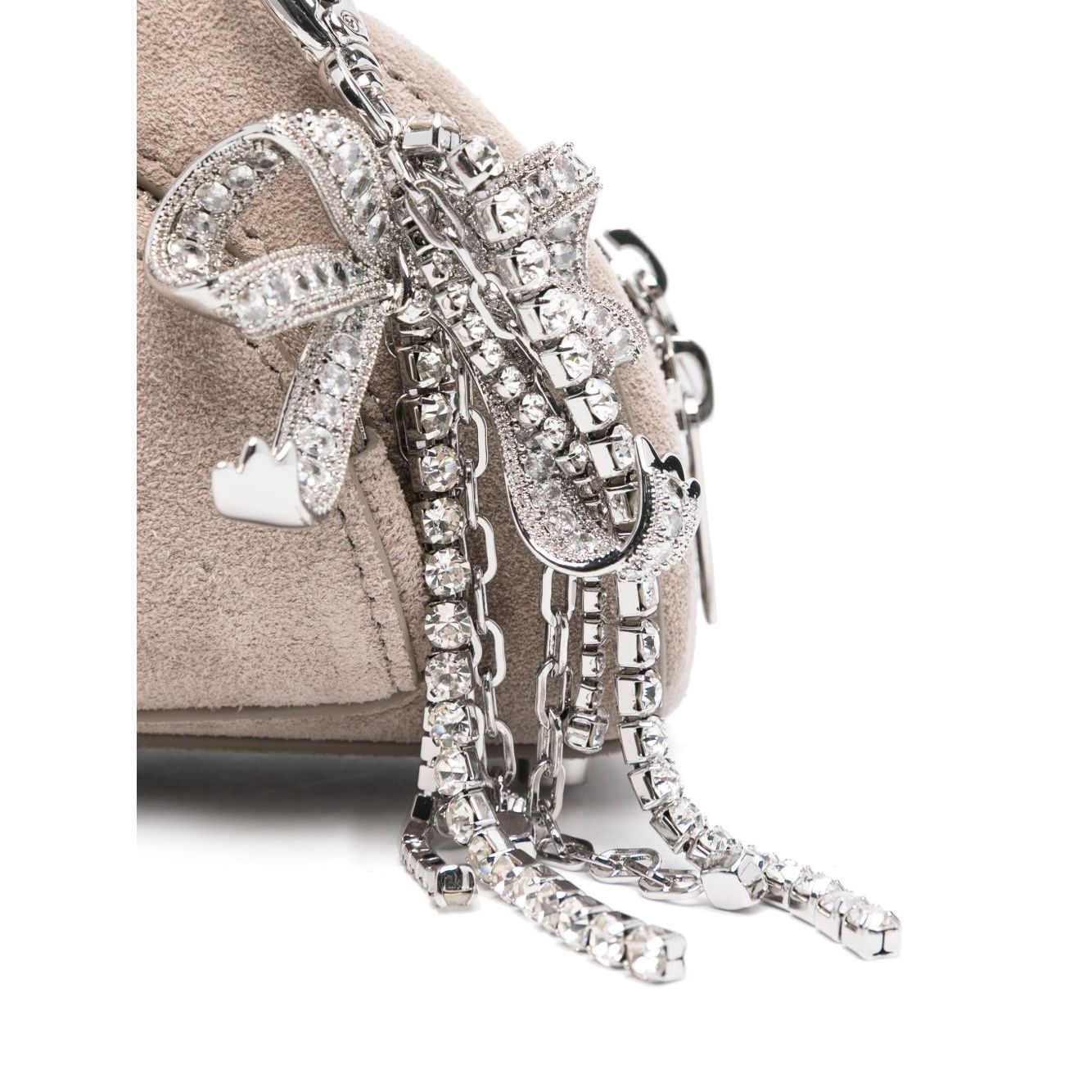 Self-Portrait Suede mini shoulder bag