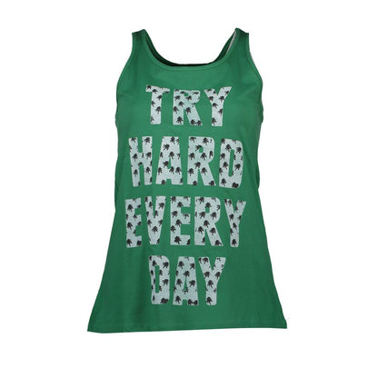 Silvian Heach Green Cotton Tank Top