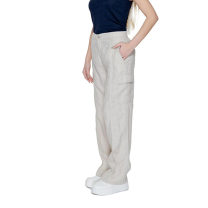 Street One Beige Linen Pant